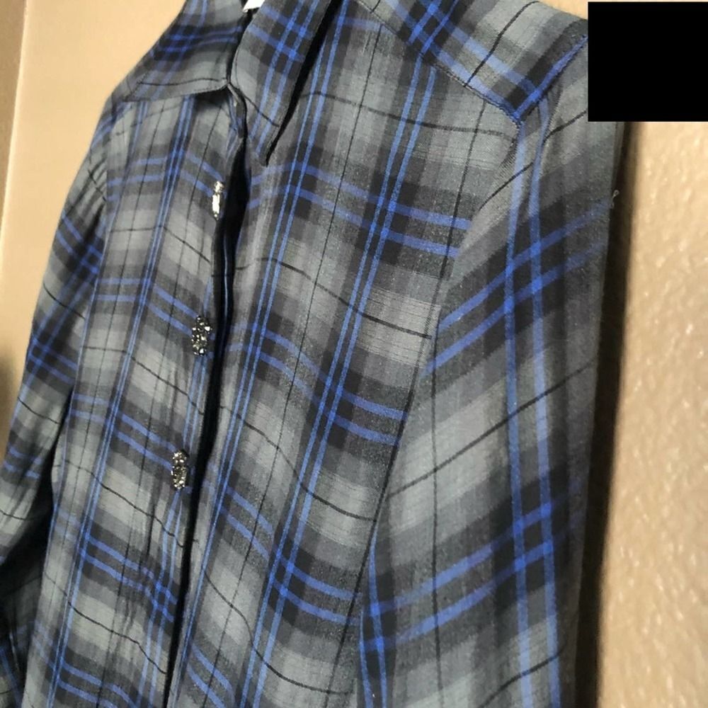 Loft Lightweight Plaidbutton Down Top - image 5